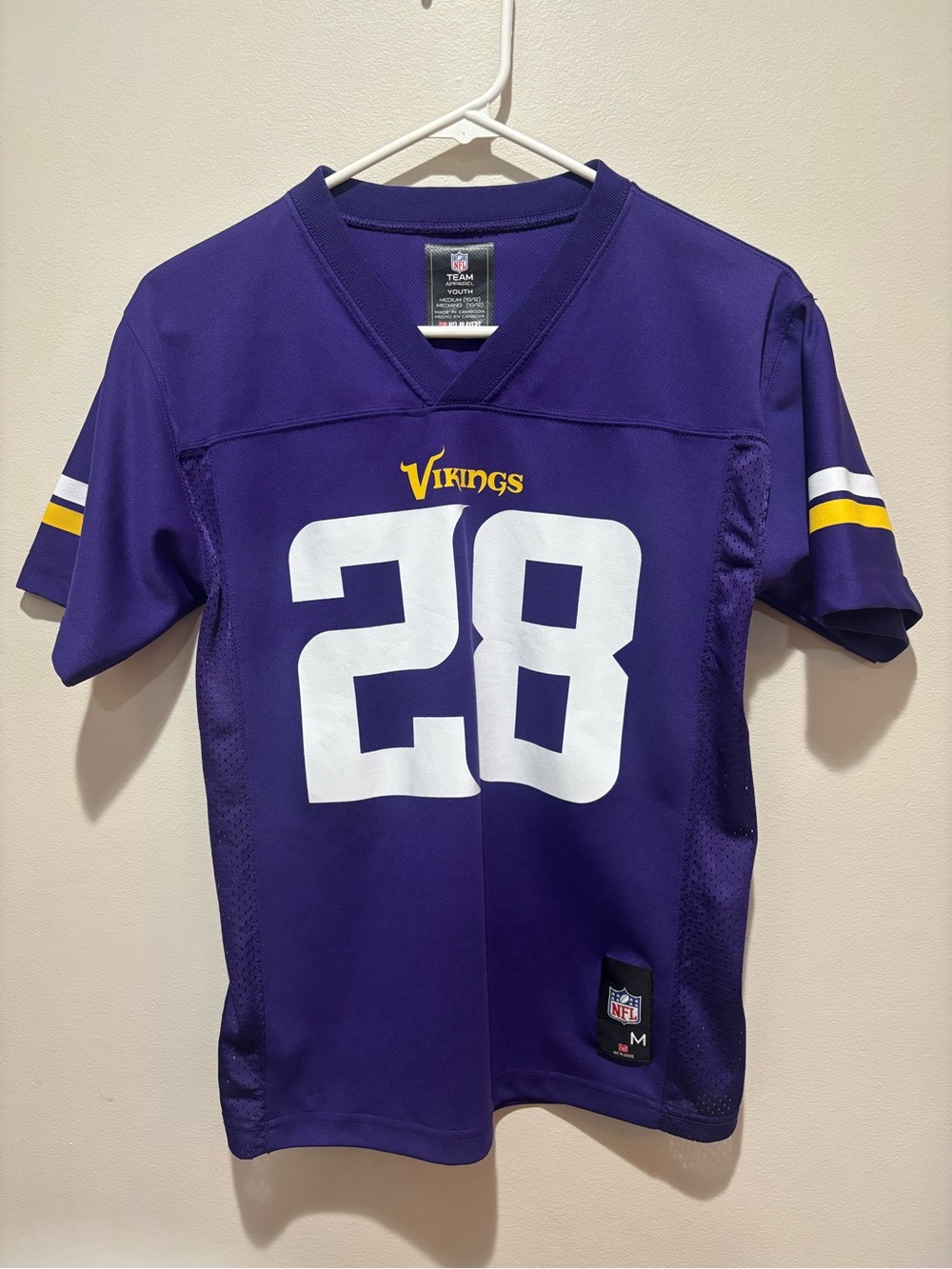 NFL Minnesota Vikings Adrian Peterson #28 Youth Football Jersey Youth Medium